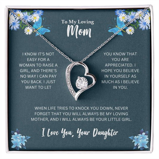 To My Loving Mom | I Love You - Forever Love Necklace